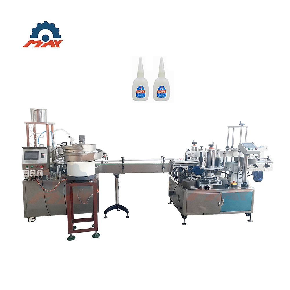 Automatic Glue Filling Capping and Labeling Machine