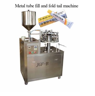 JGF-B  sem-automatic  metal tube fill and fold tail machine